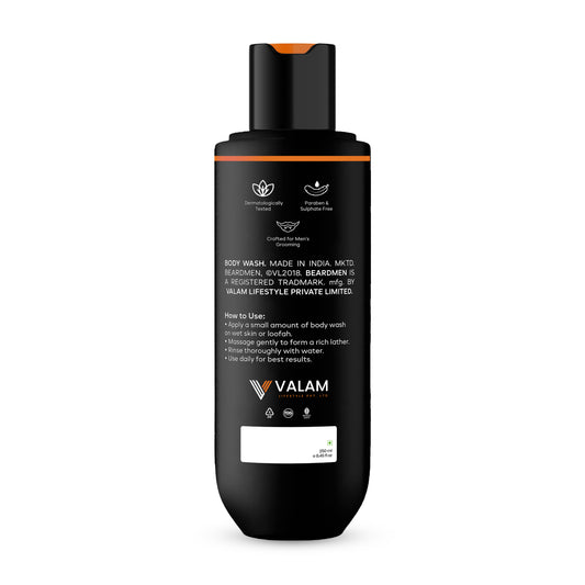 Beardmen Tan Clear Body Wash for Men – Vitamin C, Turmeric & Licorice(250 ml)