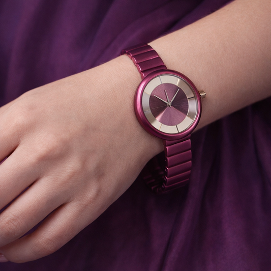 Midnight Plum & Rose Gold | Minimalist Matte Luxury Watch